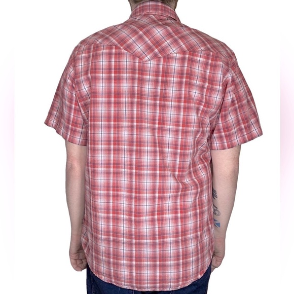 Wrangler - Vintage Short Sleeve Pearl Snap Western Shirt Size Large - Picture 2 of 6